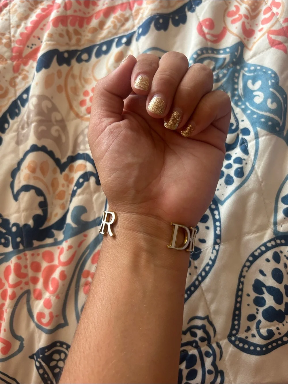 Gold Logo Cuff Bracelet